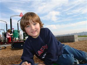 Boy on playground.